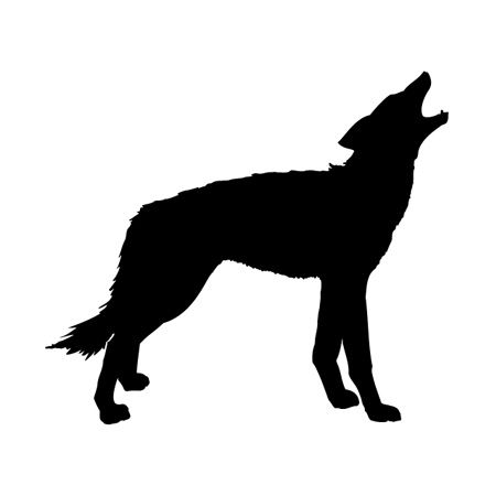 Howling Wolf Iron on Decal